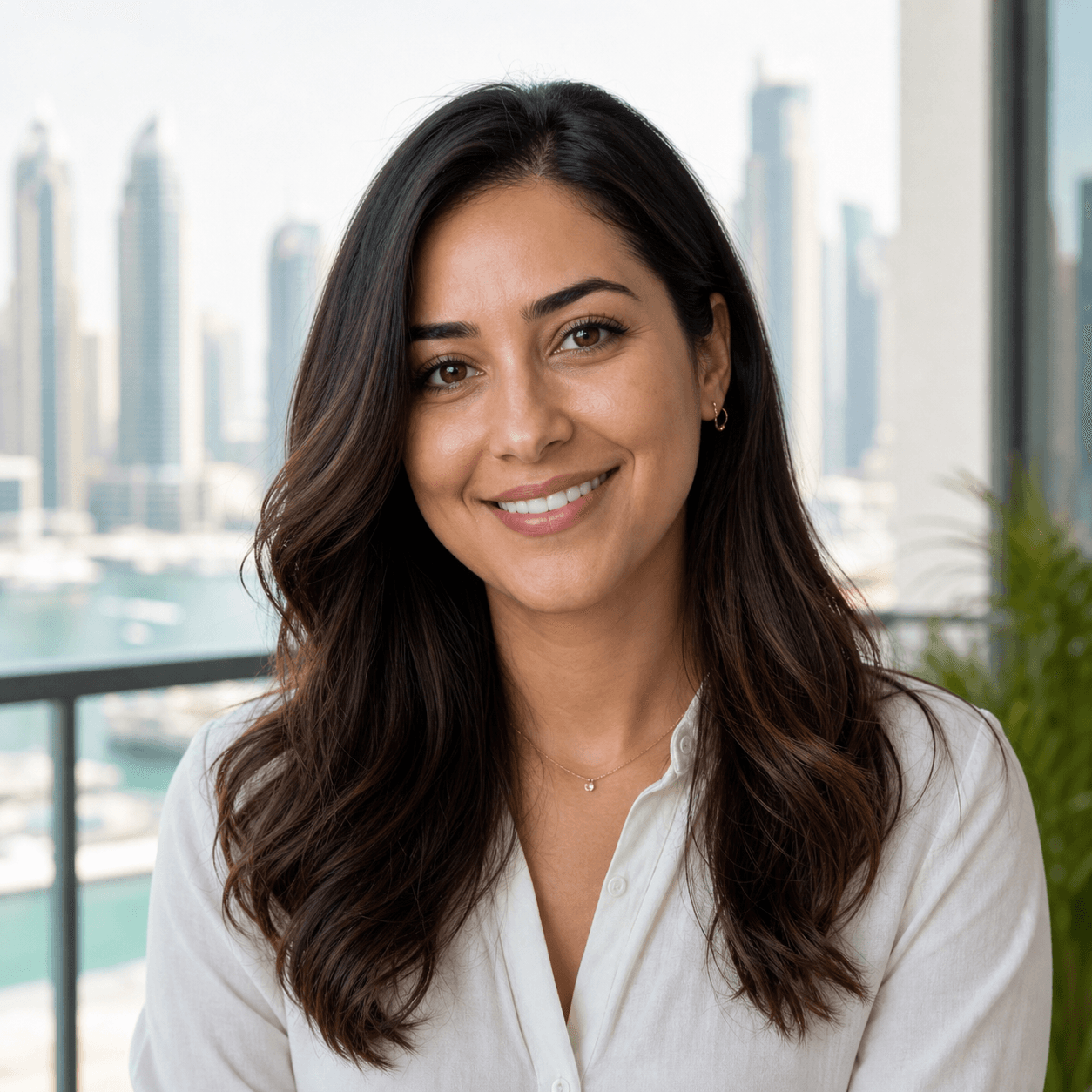Portrait of Sarah, a Dubai Marina home seeker